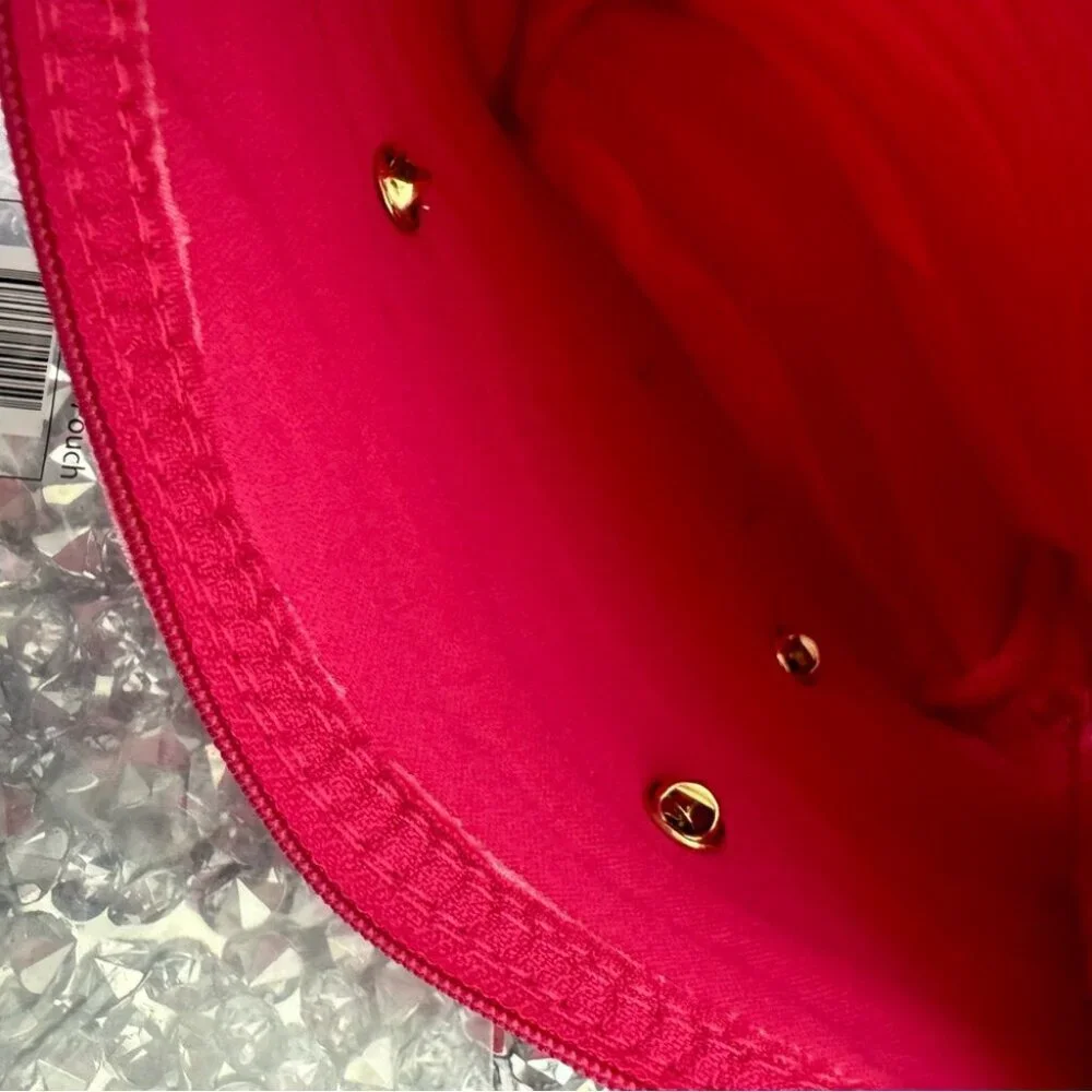 Benefit makeup bag cosmetics brand new pin style brushes gold new in bag pink